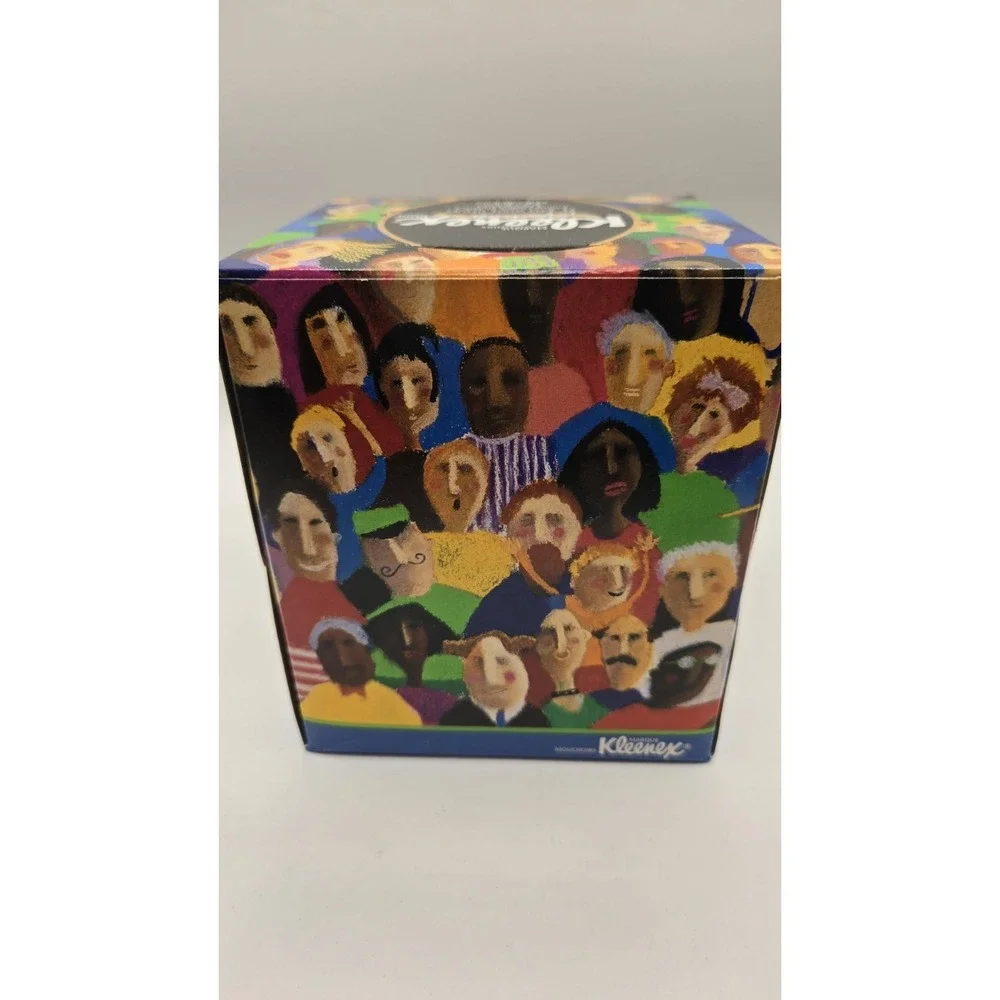 Vintage 2003 Kleenex Expressions Artist Series Sealed Tissue Box Folk Art USA